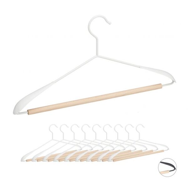 10031375_49_1_150ff0ed30903c4d4dd9246aaca6fca2.jpg Drabužių pakabos 10vnt., šviesiai rudos/baltos spalvos