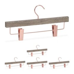 Kelnių pakabos 5vnt., pilkos/vario spalvos