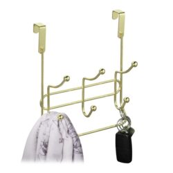 Durų pakaba su kabliukais, auksinės spalvos