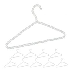 Drabužių pakabos 10vnt., baltos spalvos