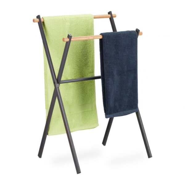 Rankšluosčių stovas 85x59x45cm., tamsiai pilkos/šviesiai rudos spalvos