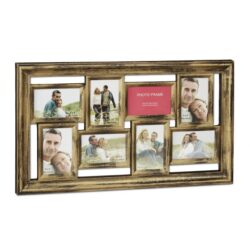 Koliažas 8 nuotraukų 39,5x68x3cm., rudos/auksinės spalvos