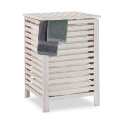 Skalbinių krepšelis 65,5x45x45cm, 52L., baltos spalvos