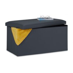 Sulankstomas suoliukas 37,5x76,5x38,5cm., tamsiai pilkos spalvos