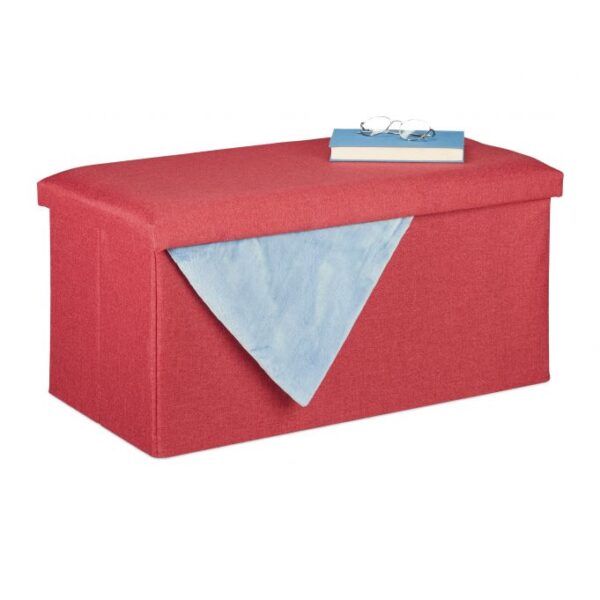 Prieškambario suoliukas 38x76,5x38,5cm., raudonos spalvos