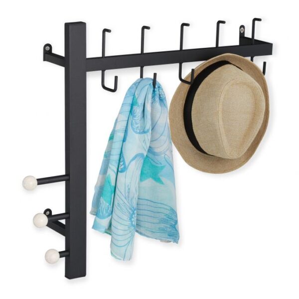 Sieninė kabykla 53x64x15,5cm., juodos/baltos spalvos