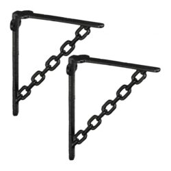 Rinkinys iš 2 sieninių vazonų laikiklių 18x4x21,5cm., juodos spalvos