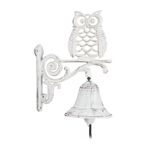 Durų varpas 26,5x19x11cm., baltos/rudos spalvos