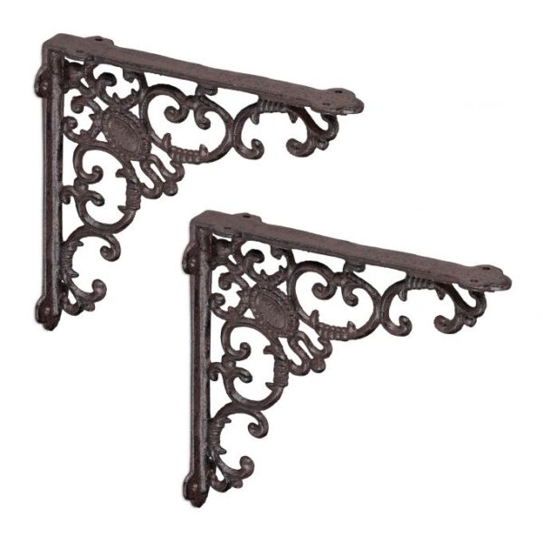 Rinkinys iš 2 sieninių vazonų laikiklių 21,5x4x21,5cm., rudos spalvos