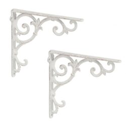 Rinkinys iš 2 sieninių vazonų laikiklių 24,5x4x24,5cm., baltos spalvos