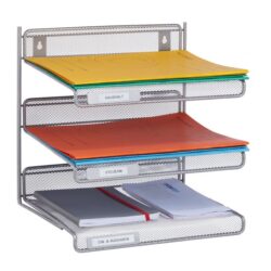 Dokumentų stovas 32x33x25 cm., sidabrinės spalvos