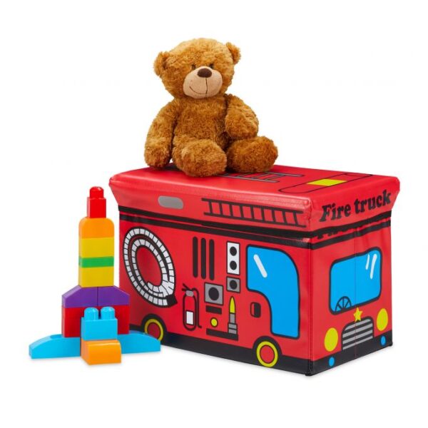 Sulankstoma dėžė su dangčiu 34x49x31cm., raudonos/juodos spalvos