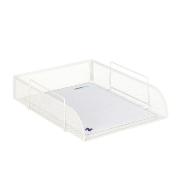 Popieriaus padėklas 8,5x25x34 cm., baltos spalvos