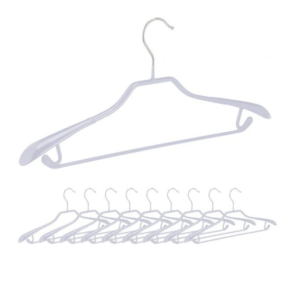 Drabužių pakabos 10vnt., pilkos/sidabrinės spalvos