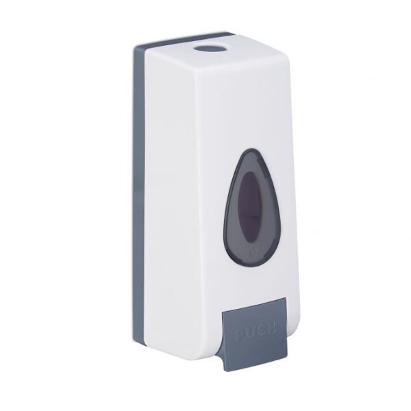 Sieninis muilo dozatorius 20x7,5x7,5cm., baltos/pilkos spalvos