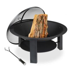 Laužavietė su grilio priedais 52x74cm., juodos spalvos