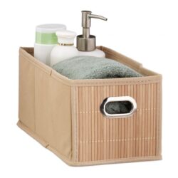 Daiktų laikymo dėžė 14x15x31cm., šviesiai rudos/smėlio spalvos