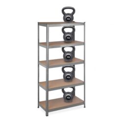 Sandėliavimo lentyna 180x90x45cm., šviesiai rudos/pilkos spalvos