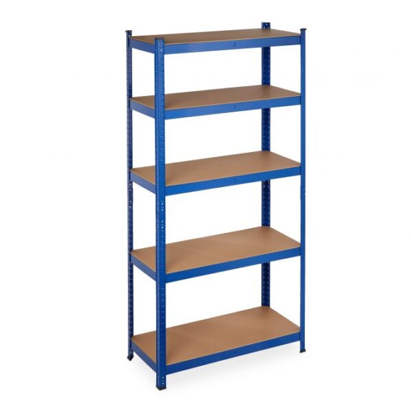 Sandėliavimo lentyna 180x90x40cm., šviesiai rudos/mėlynos spalvos