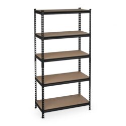 Sandėliavimo lentyna 183x91x46cm., šviesiai rudos/juodos spalvos