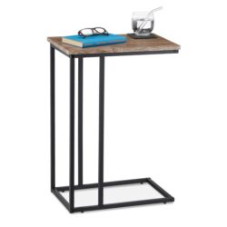 Šoninis staliukas 66x46x30cm., rudos/juodos spalvos