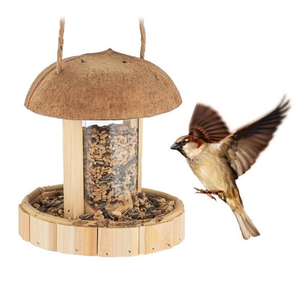 Paukščių lesyklėlė 17x14,5cm., šviesiai rudos spalvos