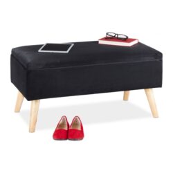 Prieškambario suoliukas 41x80x40cm., šviesiai rudos/juodos spalvos