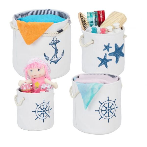 10035334_0_1_9181994a8307e949ae826d7a2eaac6f6.jpg Rinkinys iš 4 krepšelių, baltos/mėlynos spalvos