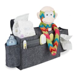 Pakabinamas krepšys 23x43x11cm., tamsiai pilkos spalvos