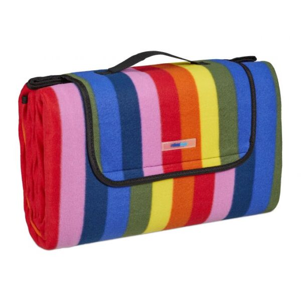 Pikniko antklodė 200x200cm., mėlynos/geltonos/raudonos/žalios spalvos