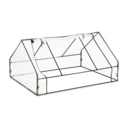 Skaidrus mini šiltnamis daigykla augalams 94x180x140cm., juodos spalvos