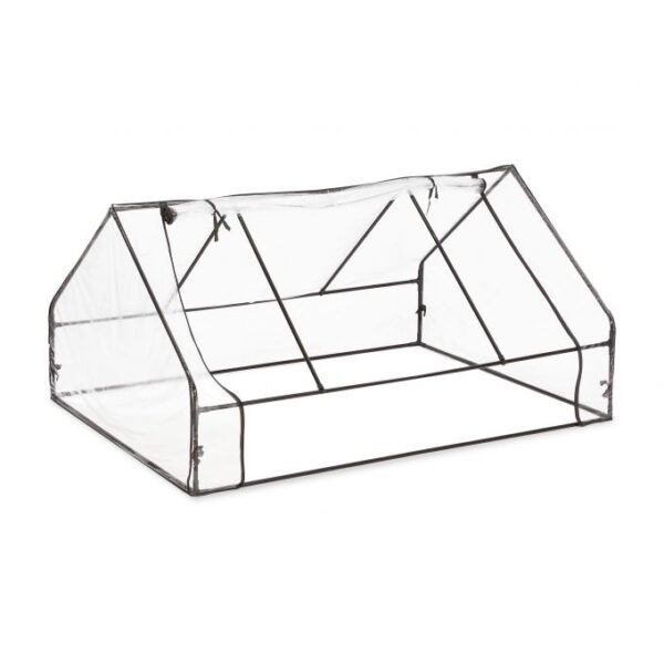 Skaidrus mini šiltnamis daigykla augalams 94x180x140cm., juodos spalvos