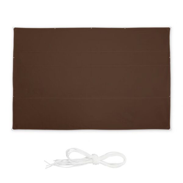 Stačiakampis tentas nuo saulės 700x500cm., tamsiai rudos spalvos