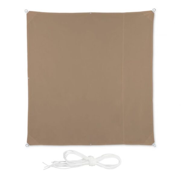 Kvadratinis tentas nuo saulės 200x200cm., rudos spalvos