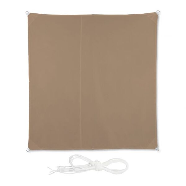 Kvadratinis tentas nuo saulės 300x300cm., rudos spalvos