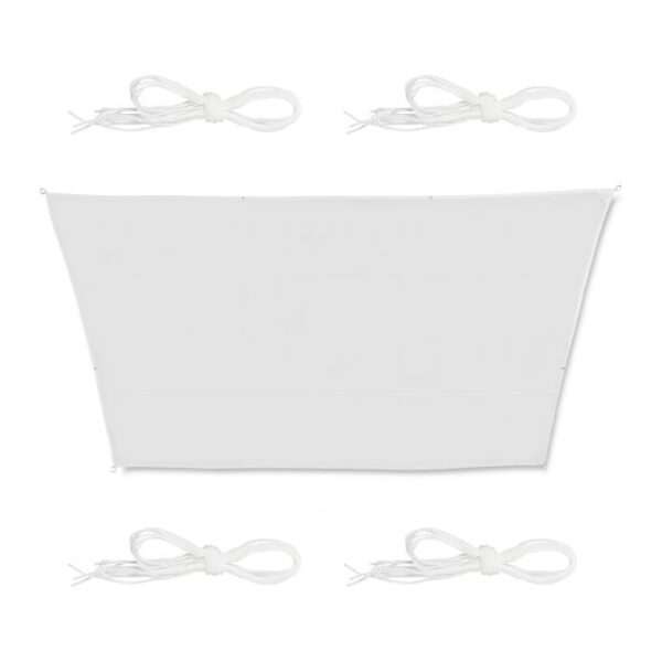 Trapecijos formos tentas nuo saulės 400x200x300., baltos spalvos