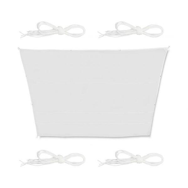 Trapecijos formos tentas nuo saulės 550x400x300., baltos spalvos