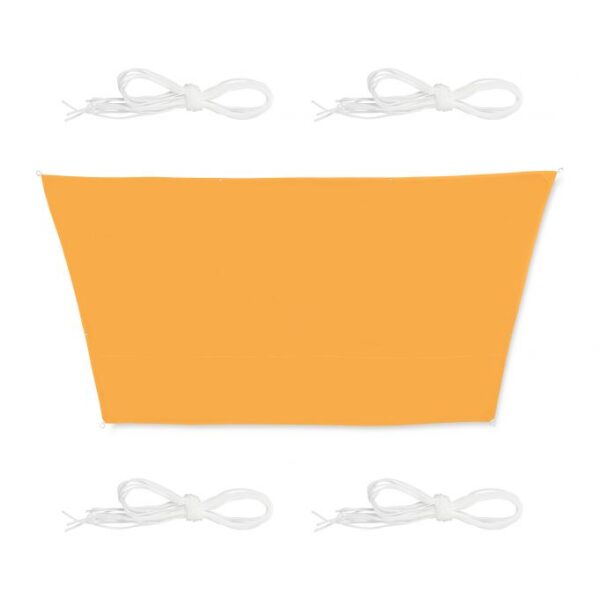 Trapecijos formos tentas nuo saulės 400x200x300., geltonos spalvos