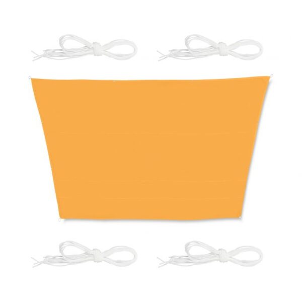 Trapecijos formos tentas nuo saulės 550x400x300., geltonos spalvos