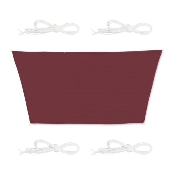 Trapecijos formos tentas nuo saulės 400x200x300., tamsiai raudonos spalvos