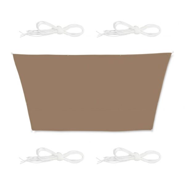 Trapecijos formos tentas nuo saulės 400x200x300., rudos spalvos