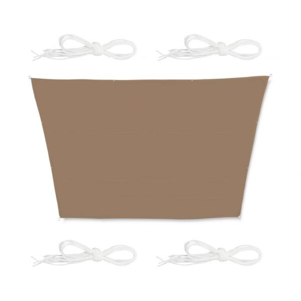 Trapecijos formos tentas nuo saulės 550x400x300., rudos spalvos