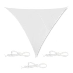 Trikampinis tentas nuo saulės 500x500x500cm., baltos spalvos