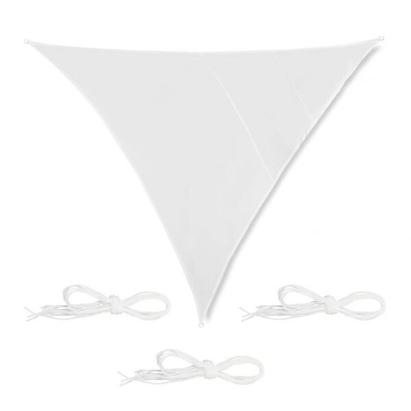 Trikampinis tentas nuo saulės 500x500x500cm., baltos spalvos