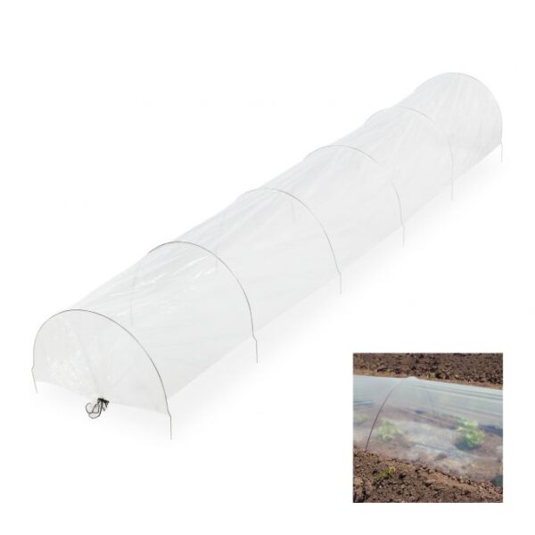 Šiltnamis 43x58,5x370cm., baltos/sidabrinės spalvos