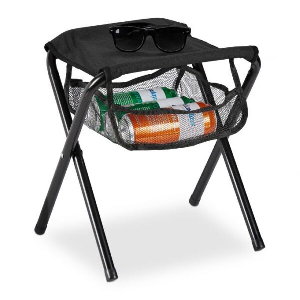 Stovyklavimo kėdė 39x29x35cm., juodos spalvos