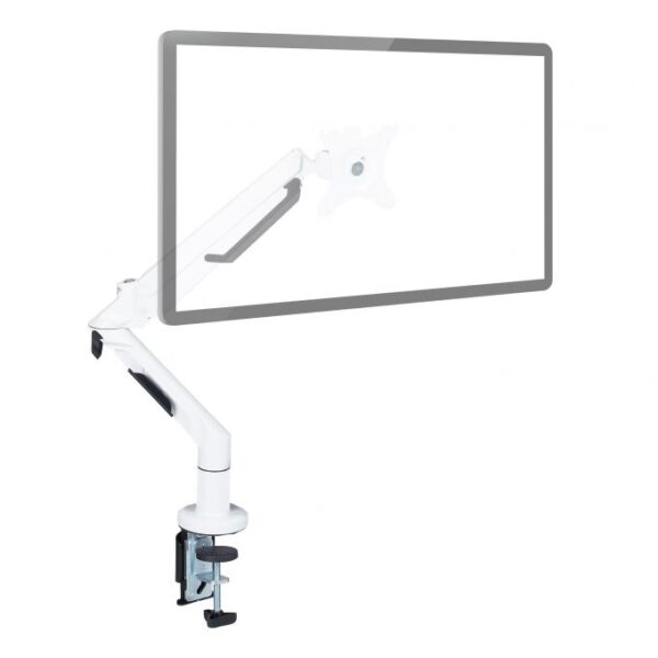 Monitorių laikiklis stalui 17,5x56 cm., baltos/juodos spalvos