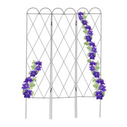 Rinkinys iš 3 sodo grotelių 162,5x109x1cm., tamsiai rudos spalvos