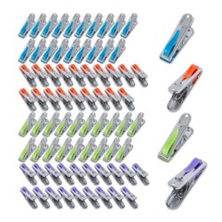 Rinkinys iš 80 drabužių segtukų 6,5x1,5x3cm., sidabrinės spalvos