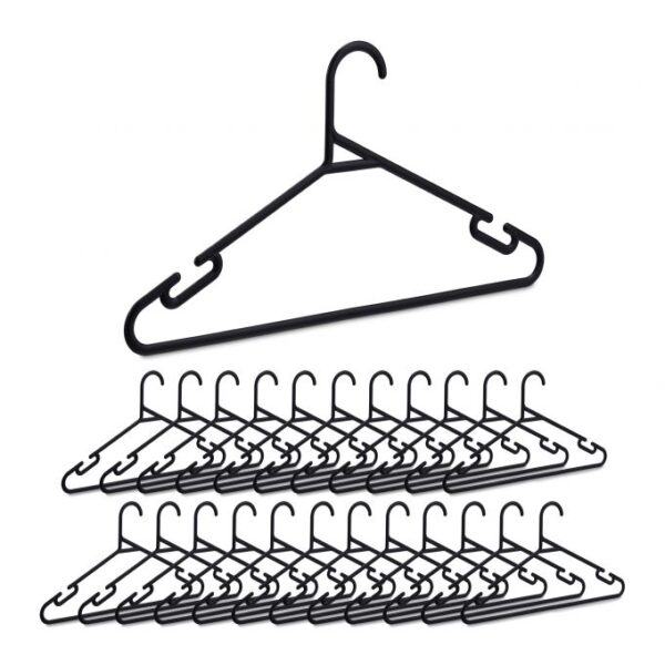 Drabužių pakabos 24vnt., juodos spalvos